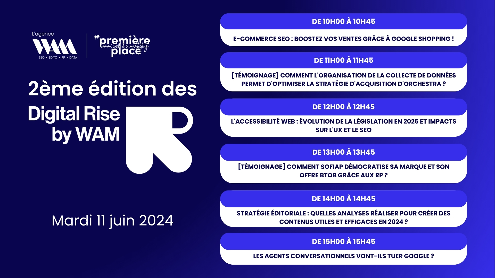 2ème édition des Digital Rise mardi 11 juin 2024 dès 10h