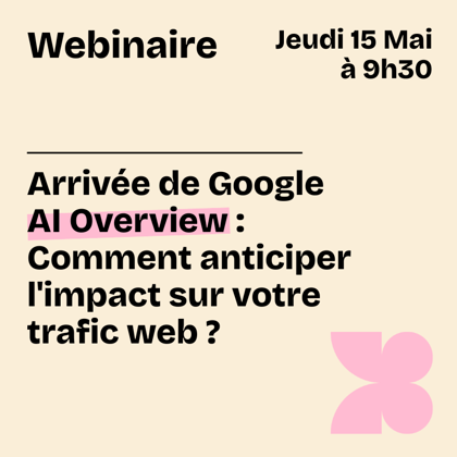 Visuel NL Webinaire AI Overview 15 Mai 2025 à 9h30